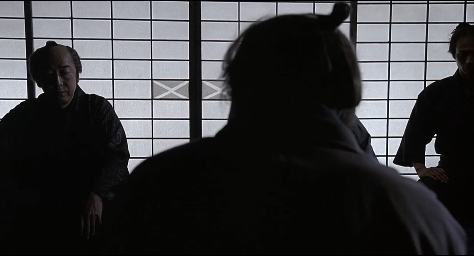 Zatoichi shot 0484 at 02:02:17:08: the frame whose measured hue distribution best fits a achromatic template.